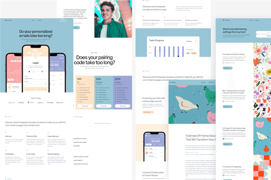 Snowpeak Astro Tailwind Template